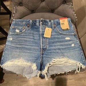 Levi's Women's Blue Denim Shorts